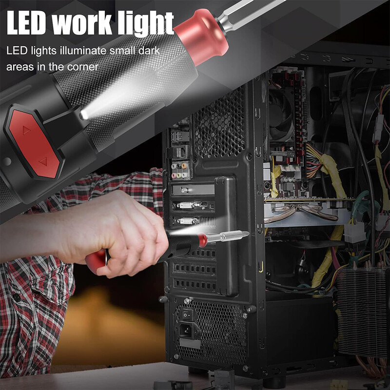 Mini Electric Screwdriver Cordless Drill 1800mah Battery Lithium 3.6V Super Torque Power Tools Οικιακά κατσαβίδια Επισκευή Η/Υ