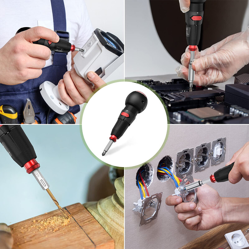 Mini Electric Screwdriver Cordless Drill 1800mah Battery Lithium 3.6V Super Torque Power Tools Οικιακά κατσαβίδια Επισκευή Η/Υ