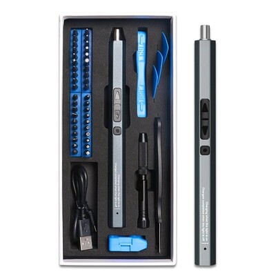 Elektrisko skrūvgriežu komplekts 12/39/50 vienā Precīzijas magnētiskais Phillips Torx uzgaļi Ātrās uzlādes daudzfunkciju remonta elektroinstruments