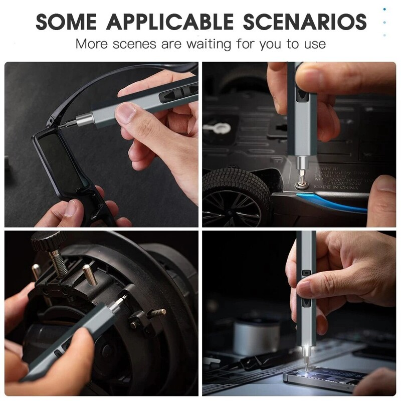 Elektrisko skrūvgriežu komplekts 12/39/50 vienā Precīzijas magnētiskais Phillips Torx uzgaļi Ātrās uzlādes daudzfunkciju remonta elektroinstruments