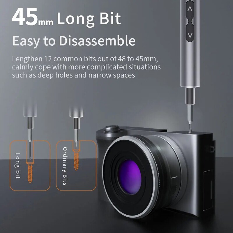 Σετ ηλεκτρικών κατσαβιδιών ακριβείας 6 σε 1 Κιτ ηλεκτρικών εργαλείων N30 Επαναφορτιζόμενο ασύρματο Mini Bit για επισκευή κινητών κυττάρων Xiaomi