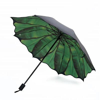 Πτυσσόμενη ομπρέλα ομπρέλας για άνδρες Γυναικεία Ομπρέλα με μπανάνα Ταξίδι με φύλλα βροχής και ήλιου Εγχειρίδιο Uv Rain Gear Οικιακά Εμπορεύματα