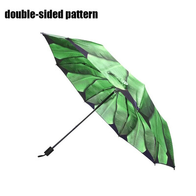 Πτυσσόμενη ομπρέλα ομπρέλας για άνδρες Γυναικεία Ομπρέλα με μπανάνα Ταξίδι με φύλλα βροχής και ήλιου Εγχειρίδιο Uv Rain Gear Οικιακά Εμπορεύματα