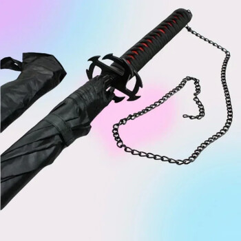 Bleach Zangetsu Аниме Katana Чадъри Creative Kurosaki Ichigo Дълъг чадър Аниме Околни подаръци Cosplay Prop Life Supplies