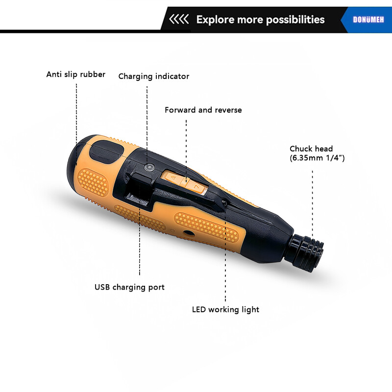 Elektrický skrutkovač Mini akumulátorový 3,6 V vŕtačka s lítiovou batériou, manuálny a elektrický USB nabíjací LED indikátor pre DOMÁCE DIY