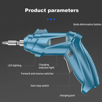 Акумулаторна електрическа отвертка 3,6 V акумулаторна литиева батерия Мини бормашина Отвертка Електрически инструменти Домакински ремонт Ремонт