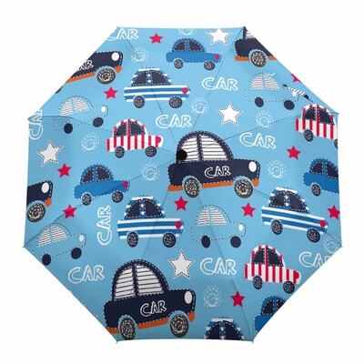 Ugunsdzēsēju mašīnas ātrās palīdzības Ceļu policijas multfilma Āra vēja necaurlaidīgs lietussargs Pilnībā automātisks astoņu virzienu vīriešu sieviešu liels saulessargs