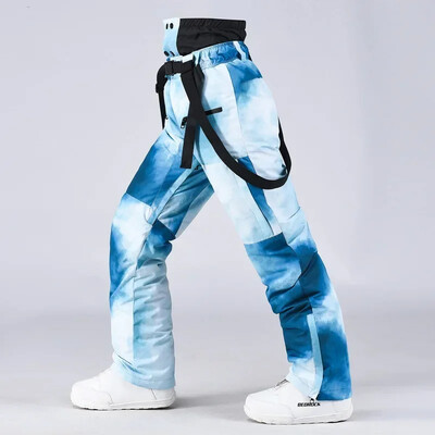 2025. gada jauns āra sporta veids kalnu vīrietis, sniega bikses, ūdensnecaurlaidīgas, siltas sieviešu slēpošanas bikses, vēja necaurlaidīgas sieviešu Alpu kombinezoni, kostīmi