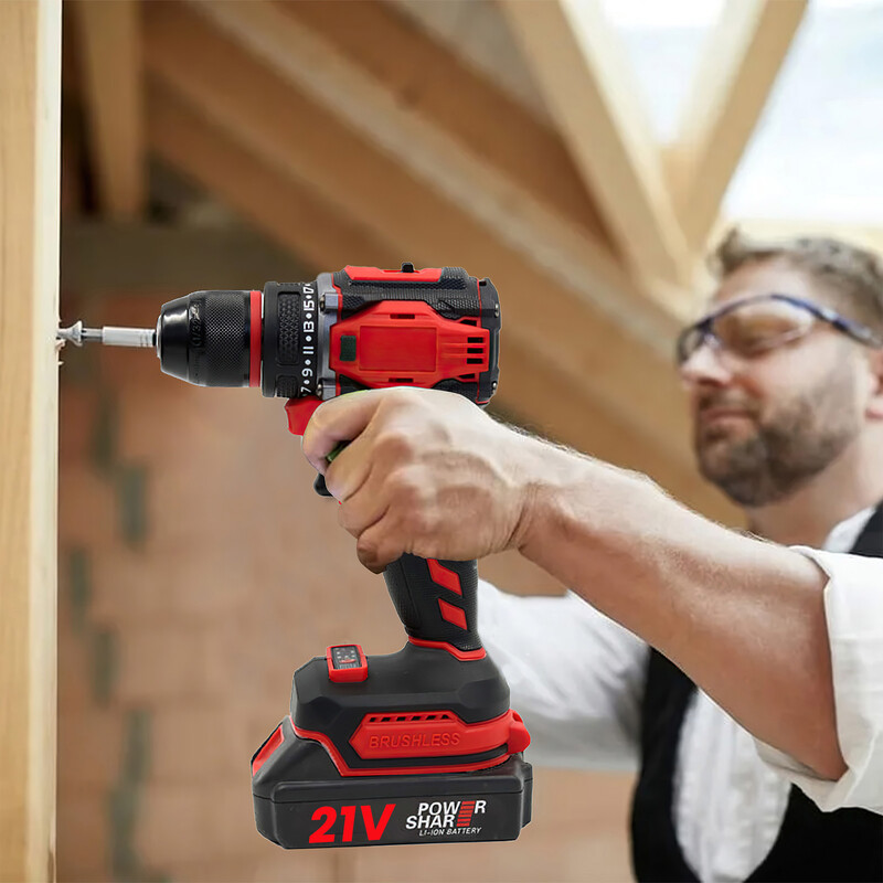 3000 RPM Burghiu cu acumulator Șurubelniță electrică Șurubelniță electrică cu impact Mini fără perii fără perii Șurubelniță electrică cu două viteze