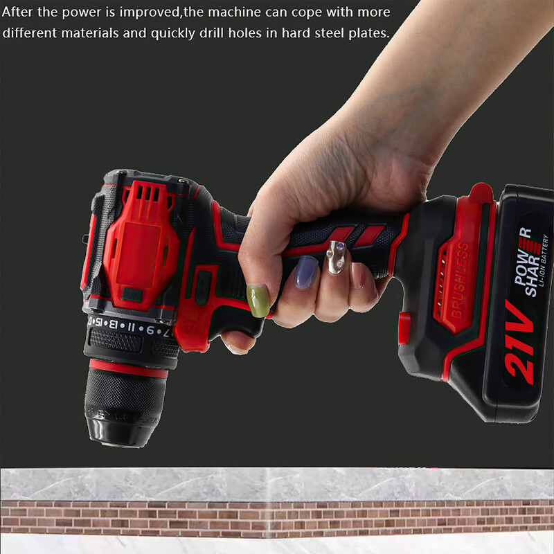 3000 RPM Burghiu cu acumulator Șurubelniță electrică Șurubelniță electrică cu impact Mini fără perii fără perii Șurubelniță electrică cu două viteze