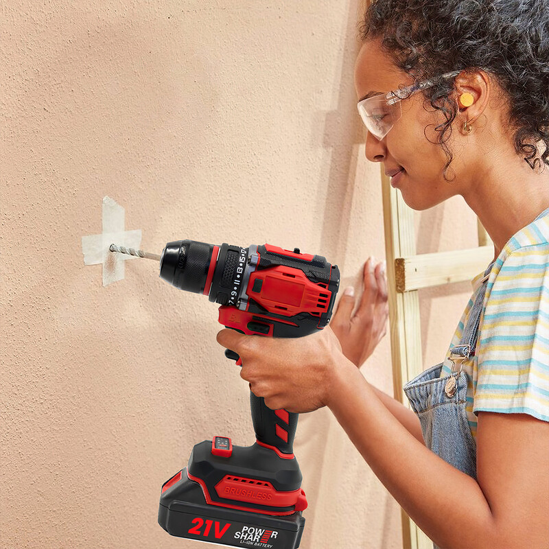 3000 RPM Burghiu cu acumulator Șurubelniță electrică Șurubelniță electrică cu impact Mini fără perii fără perii Șurubelniță electrică cu două viteze