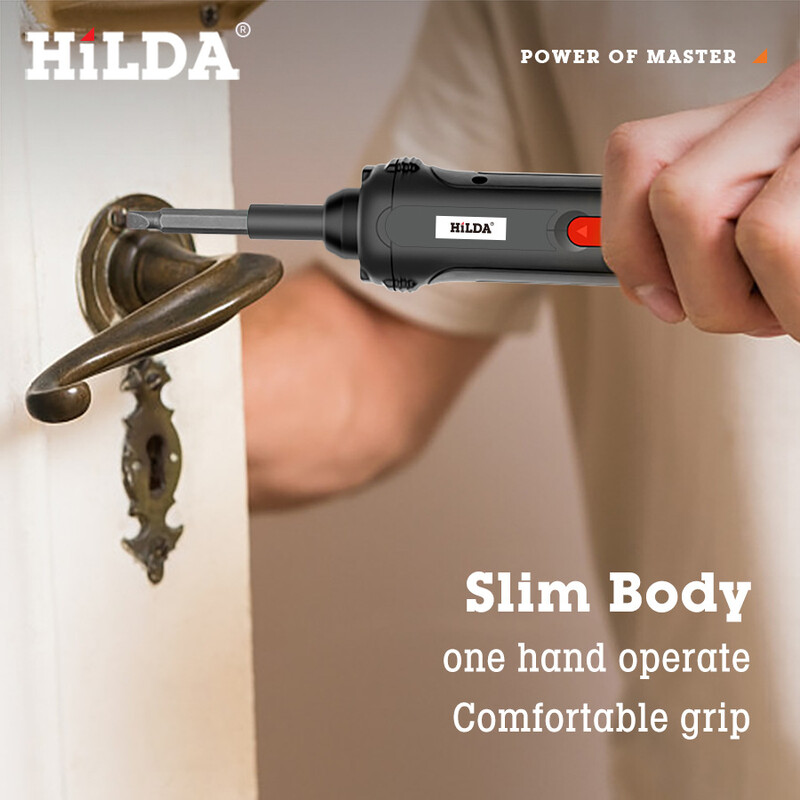 Mini șurubelniță electrică fără fir HILDA 3.6v, reglare reîncărcabilă, burghiu electric, instrumente de reparare a cuplului de dezasamblare multifuncționale