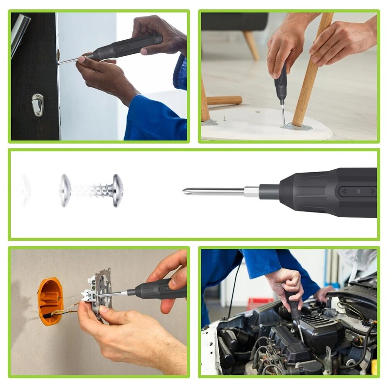 GROSAM Cordless Electric Screwdriver 800mah Li-ion Battery Rechargeable Mini Drill 3.6V Σετ ηλεκτρικών εργαλείων Οικιακή συντήρηση