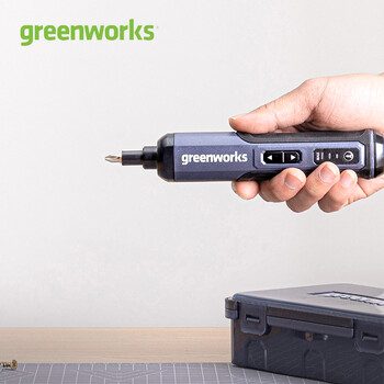 Greenworks Mini Screwdriver Set Max 8Nm 4V Cordless Electric Screwdriver 2000mAh Li-ion USB Rechargeable with 26 Bits Set