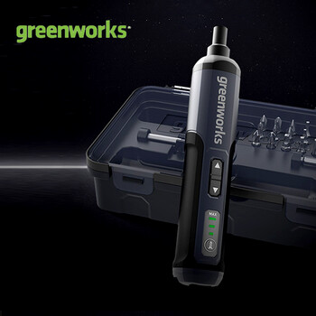 Greenworks Mini Screwdriver Set Max 8Nm 4V Cordless Electric Screwdriver 2000mAh Li-ion USB Rechargeable with 26 Bits Set