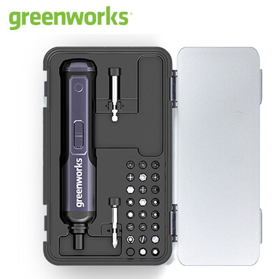 Мини комплект отвертки Greenworks Max 8Nm 4V Безжична електрическа отвертка 2000mAh Li-ion USB акумулаторна с 26 бита Комплект