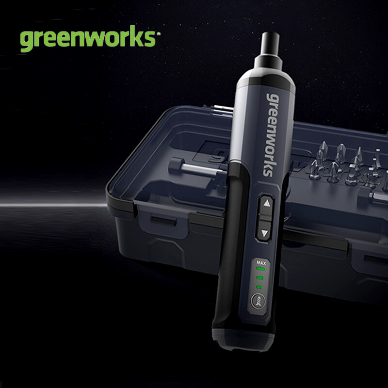 Set de mini șurubelnițe Greenworks Max 8Nm 4V Șurubelniță electrică fără fir 2000mAh Li-ion USB reîncărcabilă cu set de 26 de biți