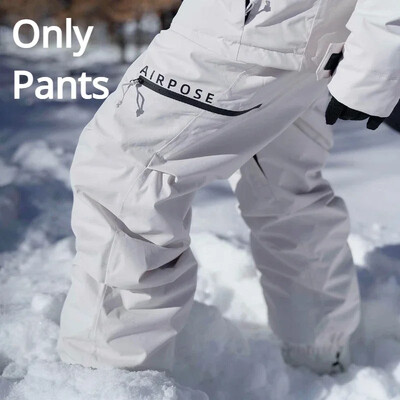 Suaugusiųjų 2025 m. žiema slidinėjimo kelnės lauko sportinės snieglentės šilti kombinezonai Alpių vėjui nepralaidūs medvilniniai slidinėjimo kelnės kelnės moteriškos vyriškos