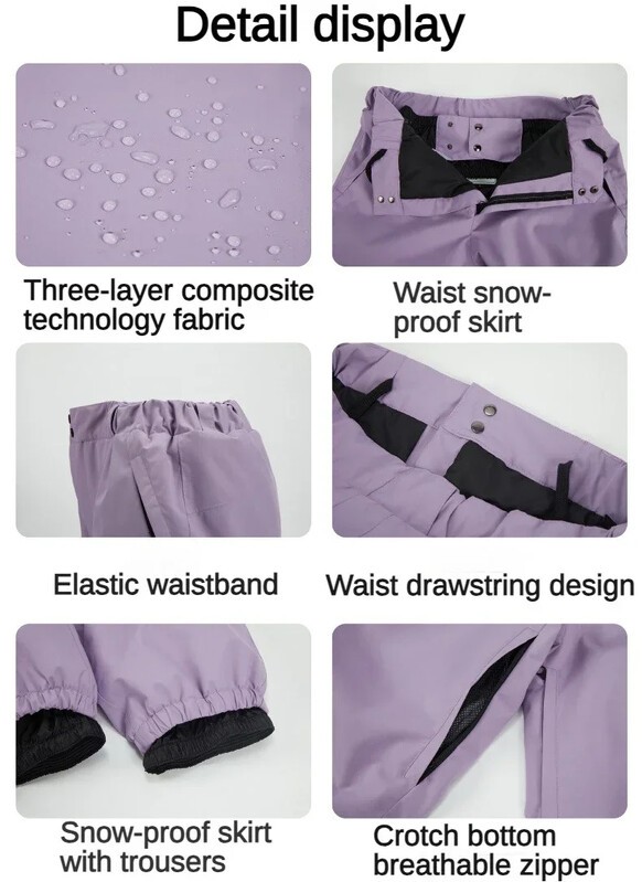 Suaugusiųjų 2025 m. žiema slidinėjimo kelnės lauko sportinės snieglentės šilti kombinezonai Alpių vėjui nepralaidūs medvilniniai slidinėjimo kelnės kelnės moteriškos vyriškos