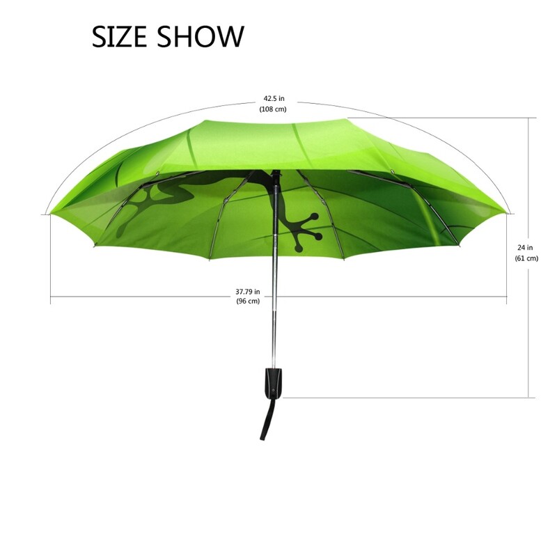 Fantaasia Konn Vihma Naiste Vihmavari 3 Kokkupandav Automaatne Vihmavari UV-vastane Päikese/Vihmavari Päikesevari Armas Paraguase Roheline Sombrinha
