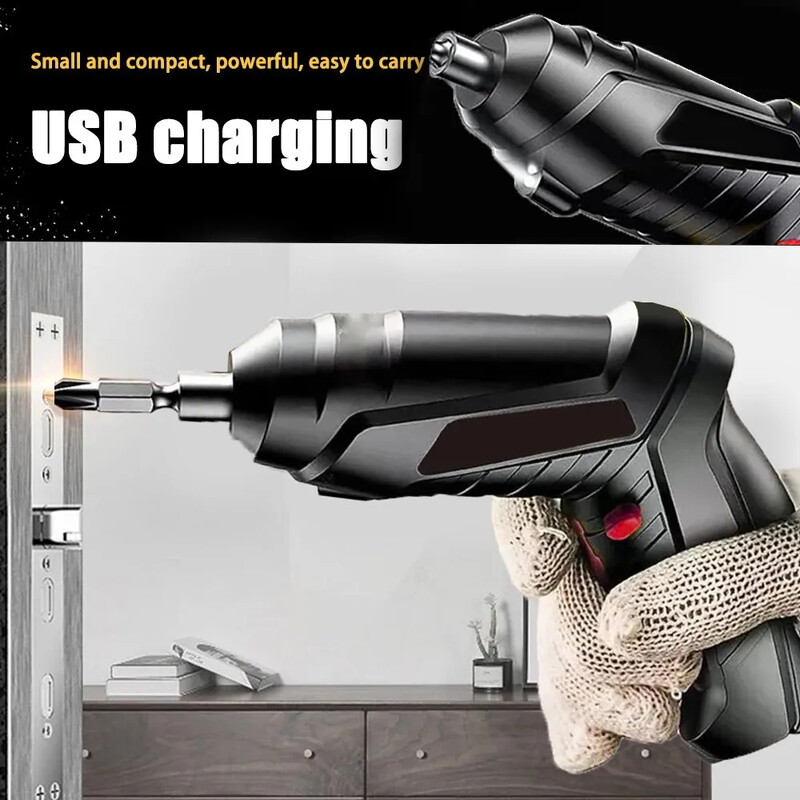 Parafusadeira electrică fără fir Șurubelniță Baterie cu litiu reîncărcabilă Mini burghiu 3.6V Set de scule electrice Întreținere casnic