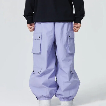 Winter Man Snow Pants 2025 Νέες γυναικείες αδιάβροχες φόρμες για σκι Loose παντελόνι για σκι για ζευγάρια Outdoor Sport Pro Ζεστό αντιανεμικό παντελόνι