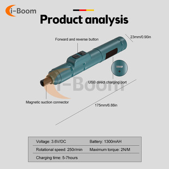 Μίνι ηλεκτρικό κατσαβίδι 3,6V USB Επαναφορτιζόμενη μπαταρία λιθίου Ασύρματο ηλεκτρικό κατσαβίδι κιτ ηλεκτρικό τρυπάνι Ηλεκτρικά εργαλεία