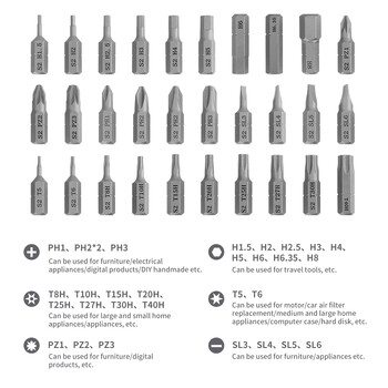 Ηλεκτρικό σετ κατσαβιδιών ακριβείας 37 σε 1 Ηλεκτρικά Εργαλεία Επαναφορτιζόμενα Μαγνητικά Μίνι Μικρά Μπιτ για επισκευή κινητών τηλεφώνων Xiaomi