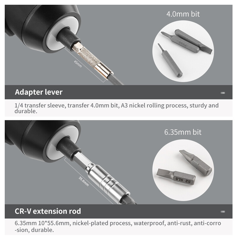 Täppiskruvikeeraja elektriline komplekt 37 ühes elektrilised tööriistad Taaslaetavad magnetilised miniotsad Xiaomi mobiiltelefonide parandamiseks