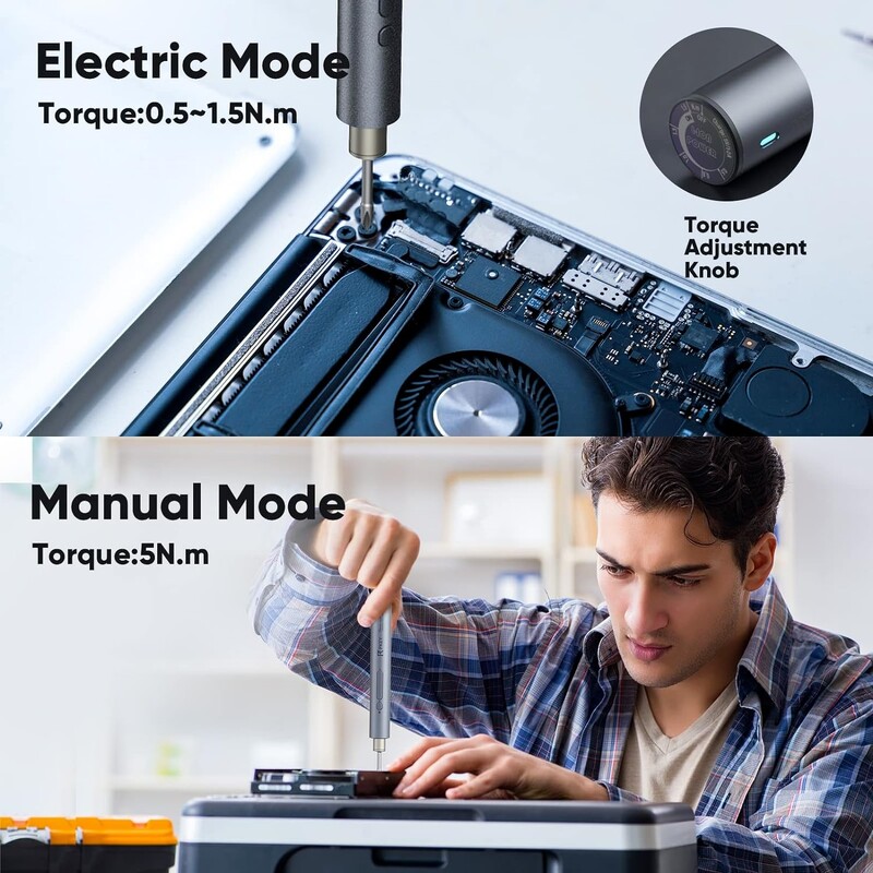 CreationSpace Mini täppiselektriline kruvikeeraja 1,5 Nm USB-laadimise hooldustööriistad isetegemise tööriistade komplekt mudelite ja elektroonika jaoks