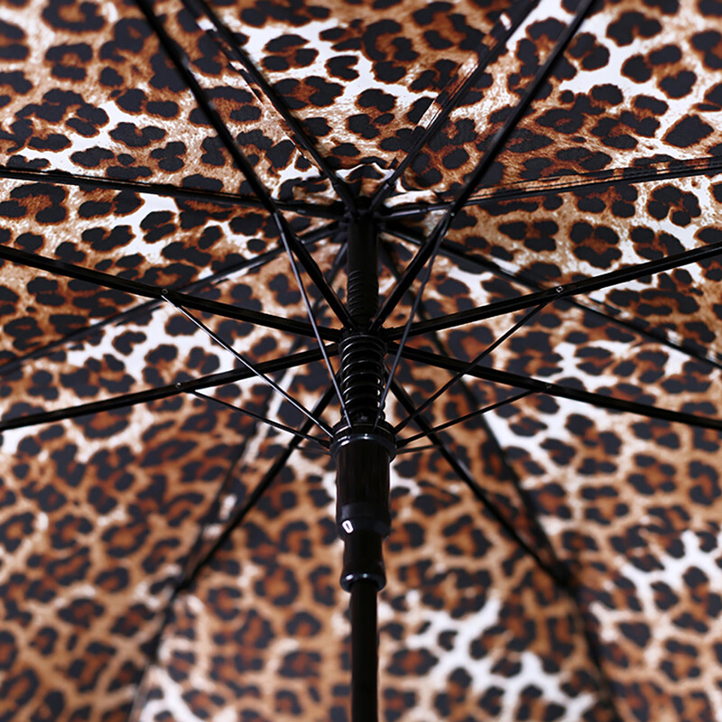 Umbrelă de modă pentru femei, model leopard, umbrelă cu mâner lung, ploaie, femei, călătorie, umbrelă pliabilă automată, fată, 8 coaste