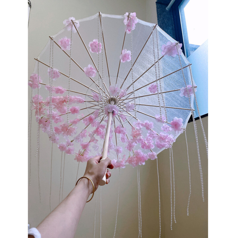 Čínsky hodvábny dáždnik, anime, ženy, fotografia, Cos rekvizita, starožitný tanečný strapec, dáždnik, priehľadný japonský papierový svadobný slnečník