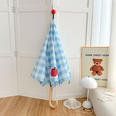 Japāņu Kawaii pleds vēja necaurlaidīgs, liels lietussargs ar garu rokturi sievietēm studentēm, meitenēm, ceļojumiem brīvā dabā, saulains lietus divējāda lietojuma lietussargs