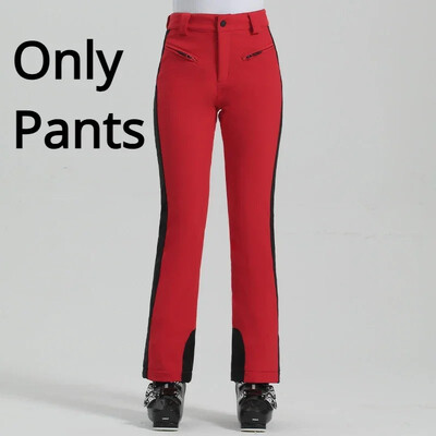 2025 Salopete de schi subțiri pentru femei Pantaloni de schi pentru femei noi de iarnă Pantaloni de transpirație caldi, impermeabili, de munte Pantaloni de zăpadă cu elasticitate ridicată