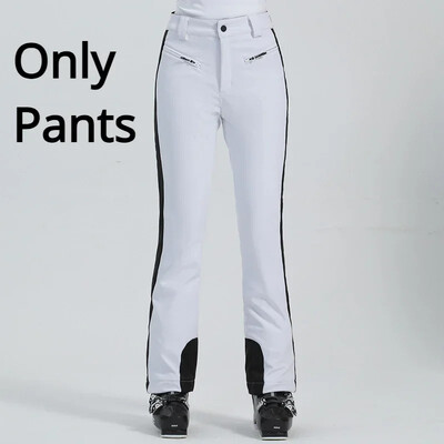 2025 Salopete de schi subțiri pentru femei Pantaloni de schi pentru femei noi de iarnă Pantaloni de transpirație caldi, impermeabili, de munte Pantaloni de zăpadă cu elasticitate ridicată