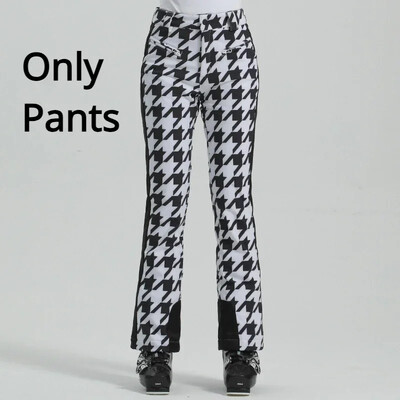 2025 Salopete de schi subțiri pentru femei Pantaloni de schi pentru femei noi de iarnă Pantaloni de transpirație caldi, impermeabili, de munte Pantaloni de zăpadă cu elasticitate ridicată