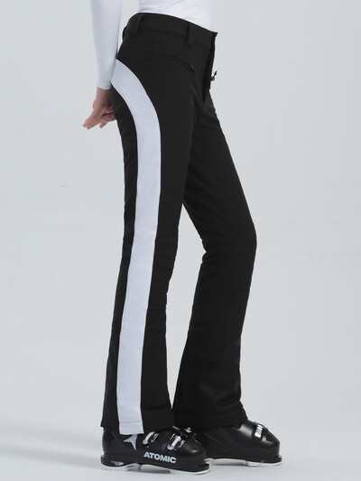 Χειμερινό παντελόνι σκι Γυναικείο παντελόνι Snowboard Thicken Ζεστό αδιάβροχο αντιανεμικό ελαστικό φερμουάρ Εξωτερική αθλητική ένδυση Αναπνεύσιμο φερμουάρ