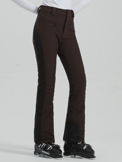 Χειμερινό παντελόνι σκι Γυναικείο παντελόνι Snowboard Thicken Ζεστό αδιάβροχο αντιανεμικό ελαστικό φερμουάρ Εξωτερική αθλητική ένδυση Αναπνεύσιμο φερμουάρ