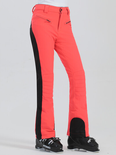 Χειμερινό παντελόνι σκι Γυναικείο παντελόνι Snowboard Thicken Ζεστό αδιάβροχο αντιανεμικό ελαστικό φερμουάρ Εξωτερική αθλητική ένδυση Αναπνεύσιμο φερμουάρ