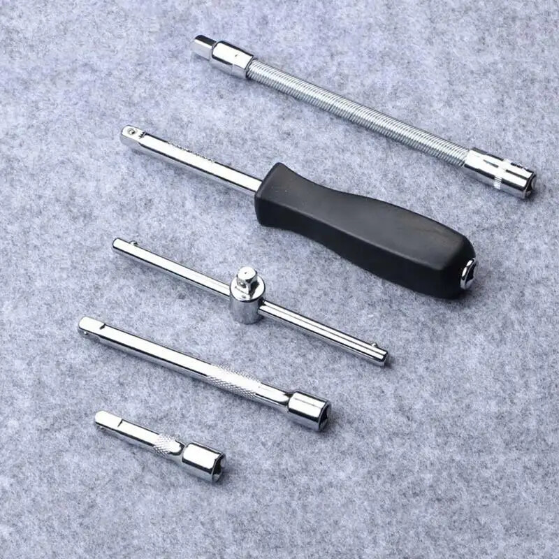 46 gab. Automašīnas remonta instrumentu komplekts 1/4 collu ligzdu komplekts automašīnas remonta instrumenta sprūdrata griezes momenta atslēga Combo auto remonta komplekta mehāniskais rīks