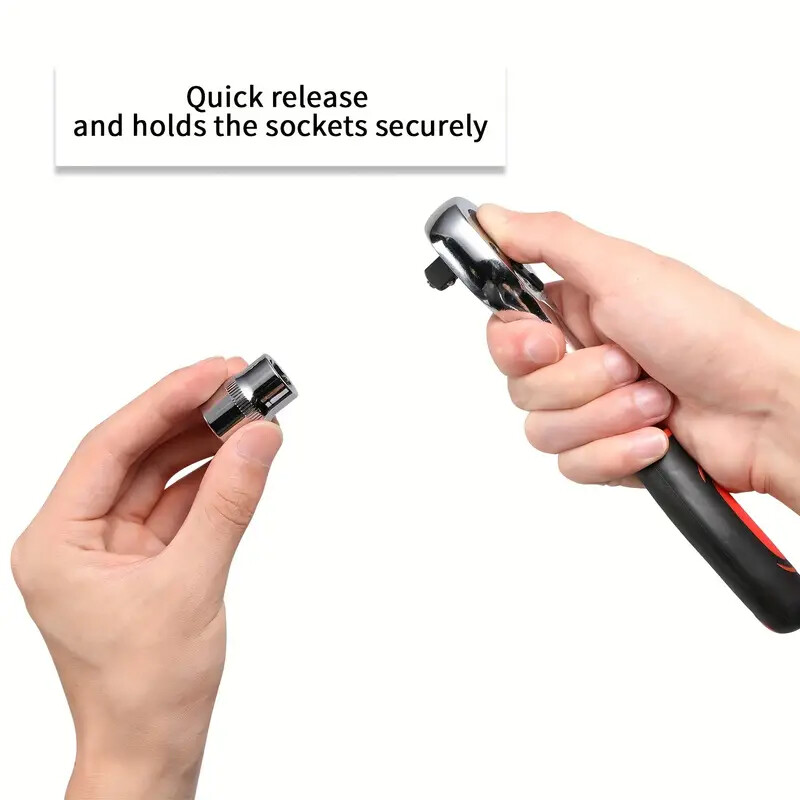 46 gab. Automašīnas remonta instrumentu komplekts 1/4 collu ligzdu komplekts automašīnas remonta instrumenta sprūdrata griezes momenta atslēga Combo auto remonta komplekta mehāniskais rīks