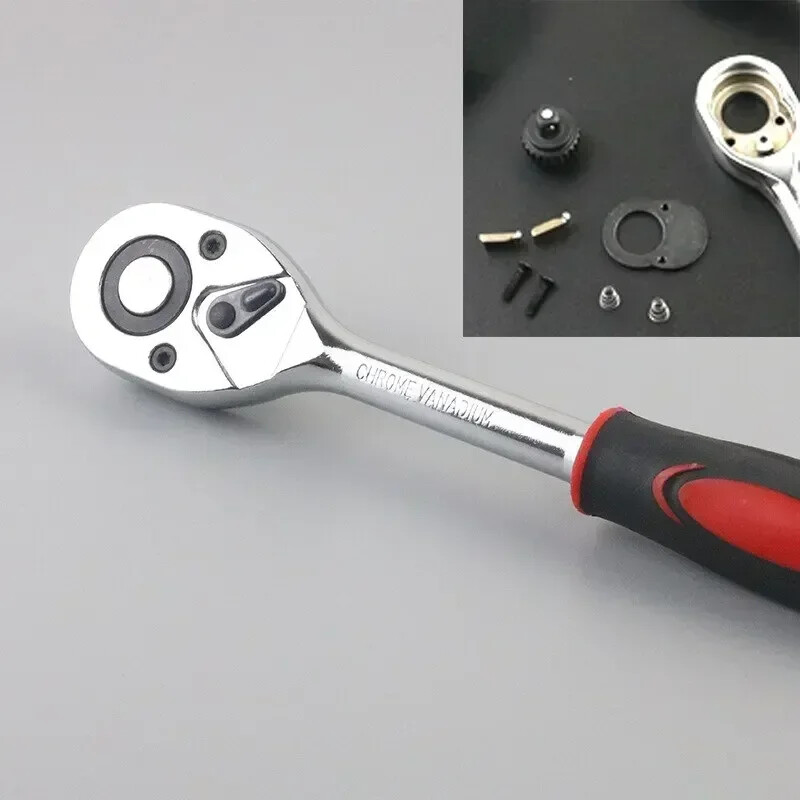 46 τμχ Σετ εργαλείων επισκευής αυτοκινήτου Σετ εργαλείων επισκευής αυτοκινήτου 1/4 ιντσών Σετ εργαλείων επισκευής αυτοκινήτου καστάνια δυναμόκλειδο Combo Auto Repairing Set Mechanic Tool