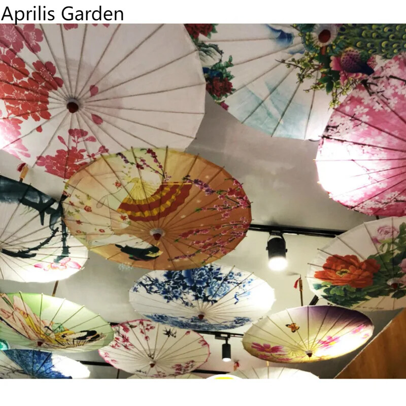 Umbrelă pliabilă pentru mașină personală soare japoneză chinezească femei umbrelă clasică din hârtie unsă decor Umbrelă de soare Cadeau Femme
