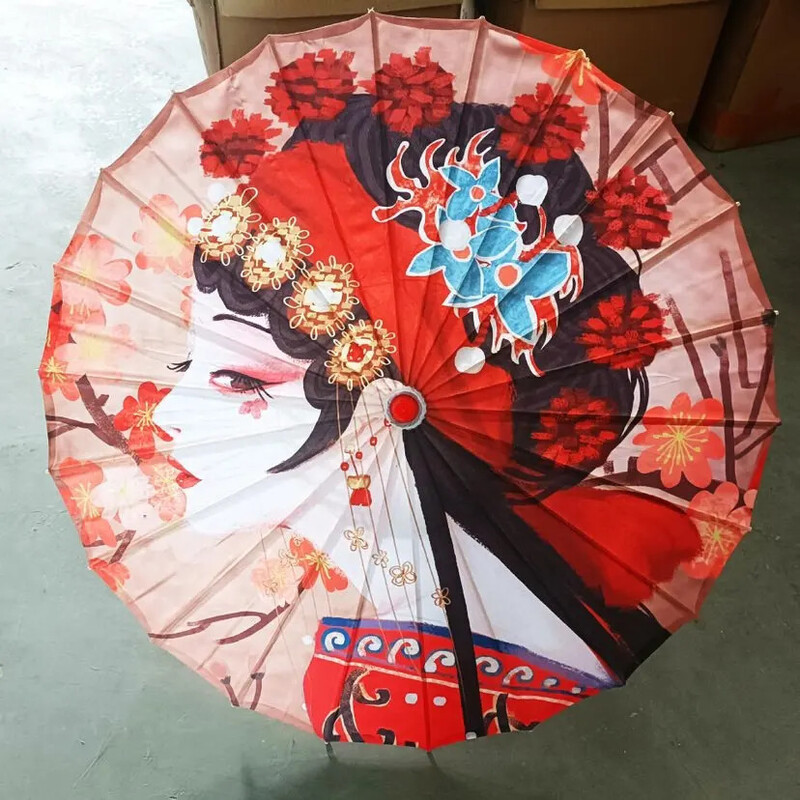 Umbrelă pliabilă pentru mașină personală soare japoneză chinezească femei umbrelă clasică din hârtie unsă decor Umbrelă de soare Cadeau Femme