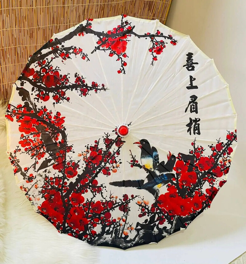 Umbrelă pliabilă pentru mașină personală soare japoneză chinezească femei umbrelă clasică din hârtie unsă decor Umbrelă de soare Cadeau Femme