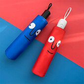 Jauki, smieklīgi salokāmi lietussargi Praktisks UV aizsardzības saulessargs pārnēsājams pludmales lietussargs bērniem āra ceļojumu dāvanu saulessargs