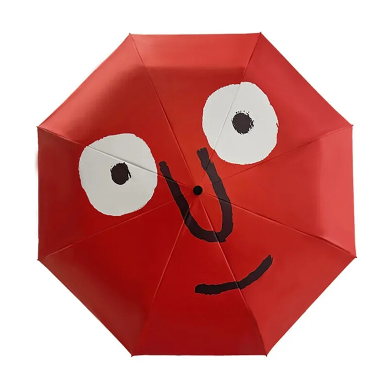 Jauki, smieklīgi salokāmi lietussargi Praktisks UV aizsardzības saulessargs pārnēsājams pludmales lietussargs bērniem āra ceļojumu dāvanu saulessargs