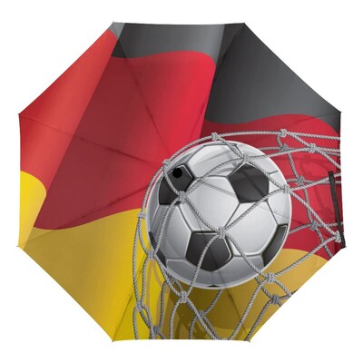 Ποδόσφαιρο Αθλητισμός Αντιανεμικές Ομπρέλες Ταξιδίου Παιχνίδι Ποδόσφαιρο Πτυσσόμενη Ομπρέλα Βροχής Συμπαγής ελαφριά για Έφηβους Ενήλικες Άντρες Αγόρια