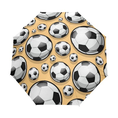 Ποδόσφαιρο Αθλητισμός Αντιανεμικές Ομπρέλες Ταξιδίου Παιχνίδι Ποδόσφαιρο Πτυσσόμενη Ομπρέλα Βροχής Συμπαγής ελαφριά για Έφηβους Ενήλικες Άντρες Αγόρια