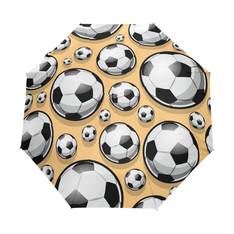 Ποδόσφαιρο Αθλητισμός Αντιανεμικές Ομπρέλες Ταξιδίου Παιχνίδι Ποδόσφαιρο Πτυσσόμενη Ομπρέλα Βροχής Συμπαγής ελαφριά για Έφηβους Ενήλικες Άντρες Αγόρια